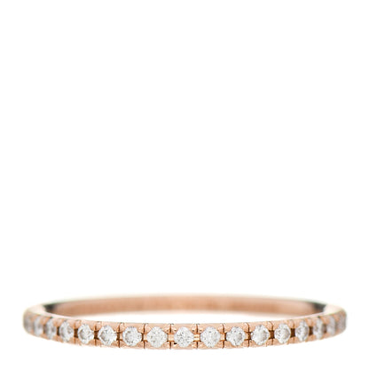 Tiffany 18K Rose Gold Diamond Metro Band Ring 48 4.5 1 of 5