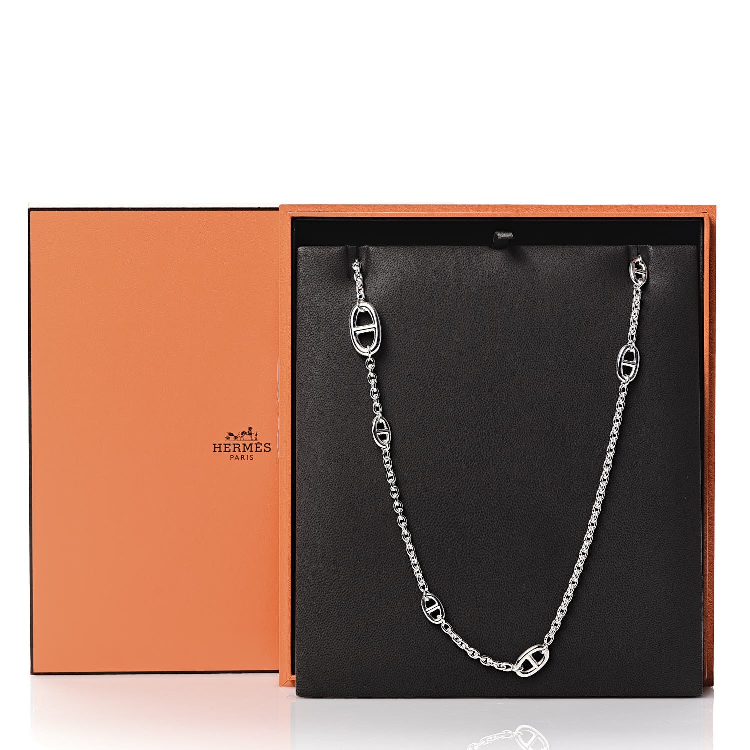 Hermes Sterling Silver Farandole Necklace 160 6 of 6