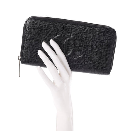 Chanel Caviar Large Timeless CC Zip Around Wallet Black 2 of 10