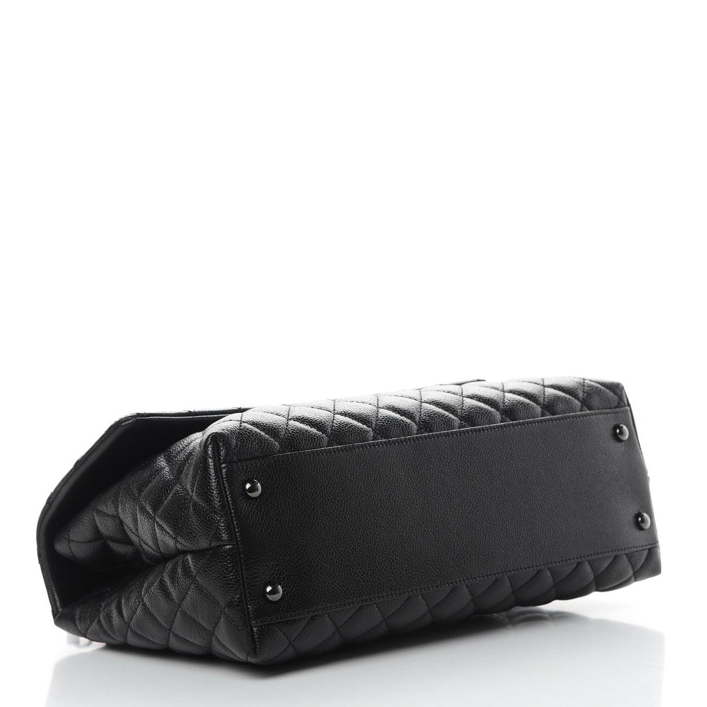 Caviar Quilted Medium Coco Handle Flap So Black