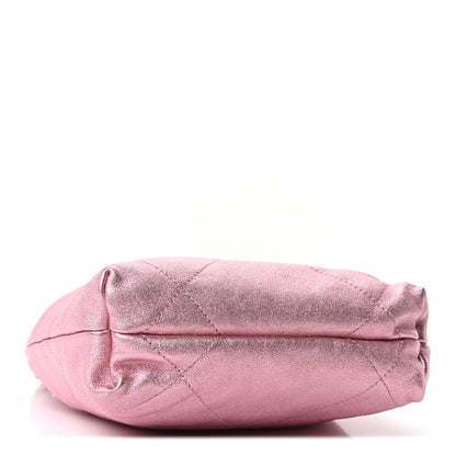 Chanel Metallic Lambskin Lacquered Monochrome Quilted Mini Chanel 22 Pink 3 of 9