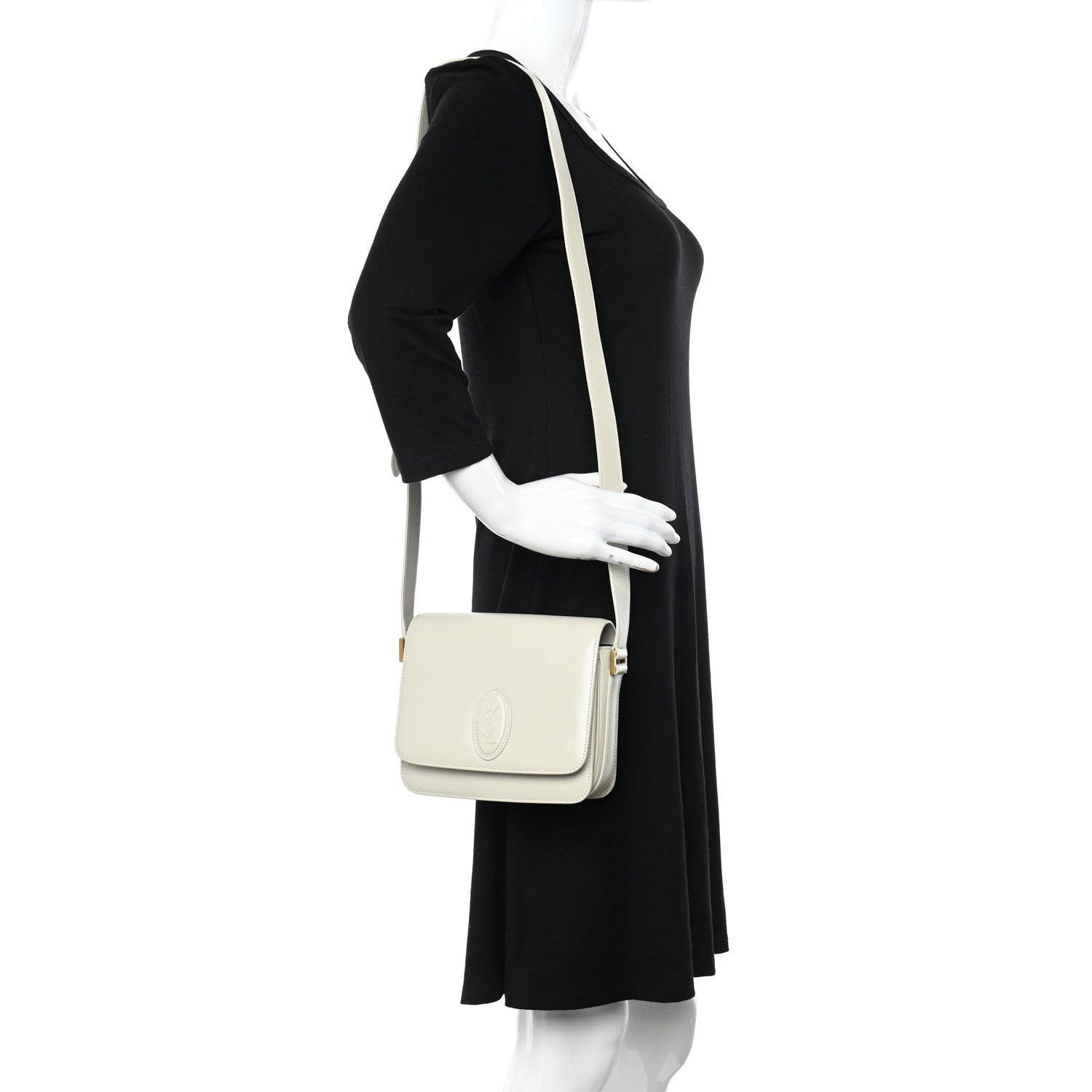 Saint Laurent Calfskin Le 61 Shoulder Bag White 2 of 9