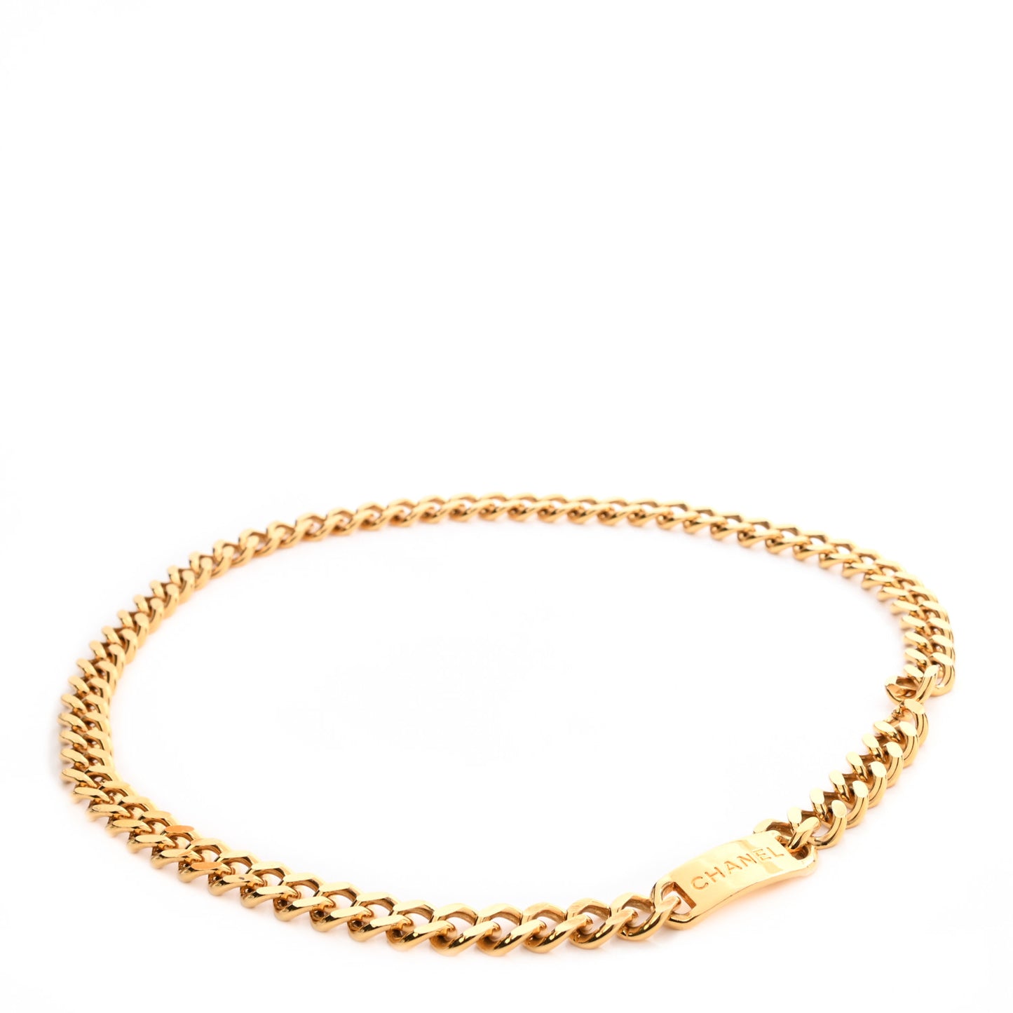 Chain CC Medallion Belt Gold