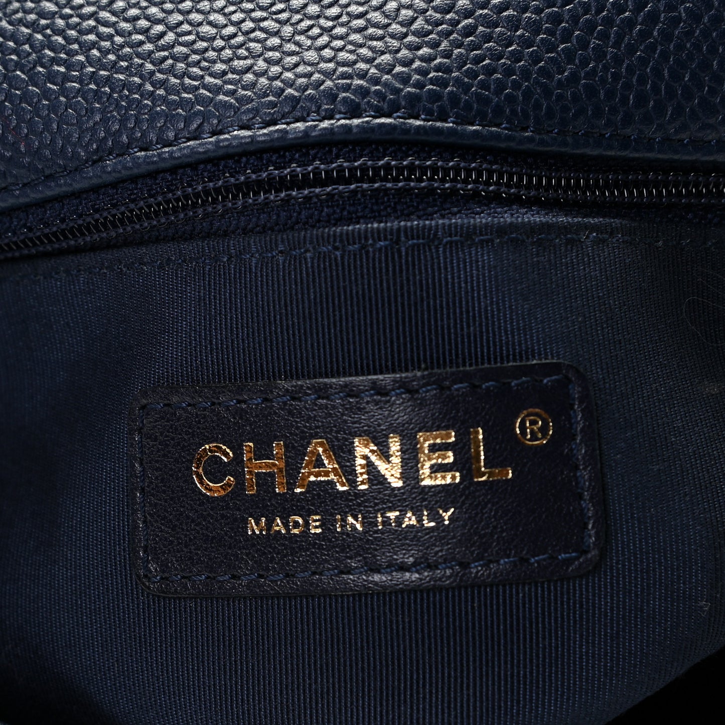 Caviar Quilted Small City Walk Flap Navy Blue