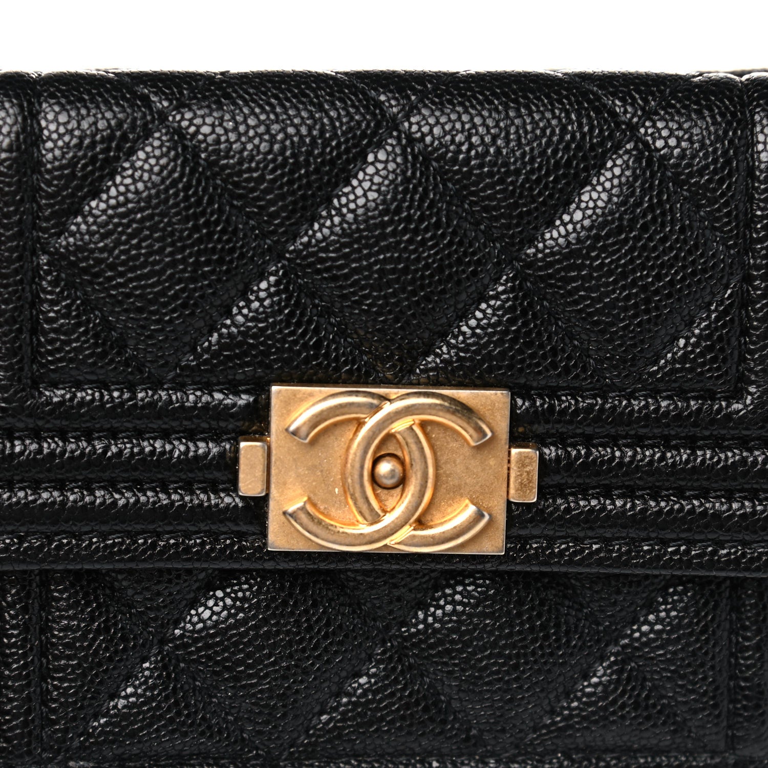 Chanel Caviar Quilted Small Boy Flap Wallet Black 10 of 11