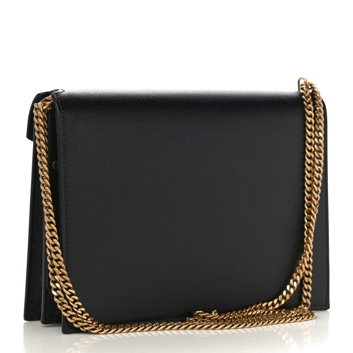Saint Laurent Grain De Poudre Monogram Cassandra Clasp Bag Black 3 of 10