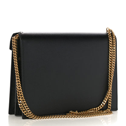 Saint Laurent Grain De Poudre Monogram Cassandra Clasp Bag Black 3 of 10
