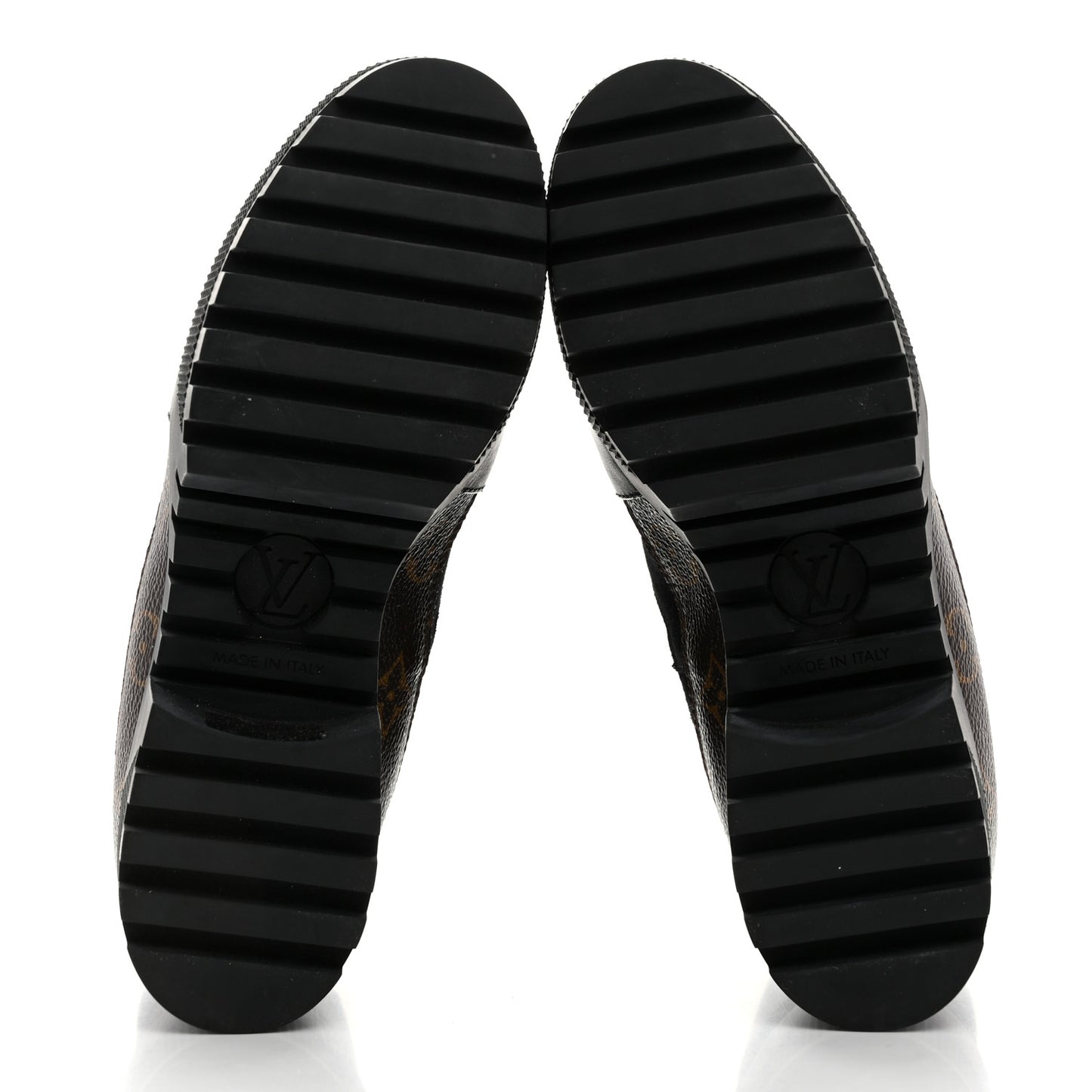 Suede Calfskin Monogram Laureate Platform Desert Boots 37 Black