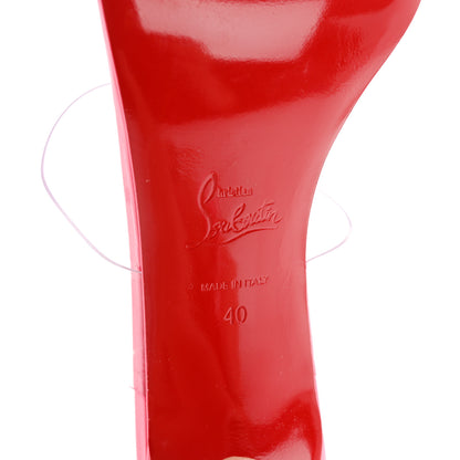 Christian Louboutin Patent PVC Just Nothing 85 Slide Sandals 40 Magnifique 7 of 10