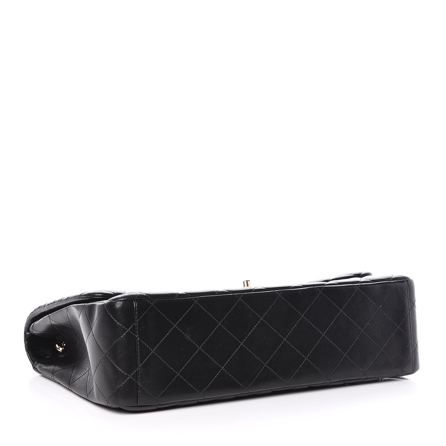 Lambskin Quilted Maxi Single Flap Black