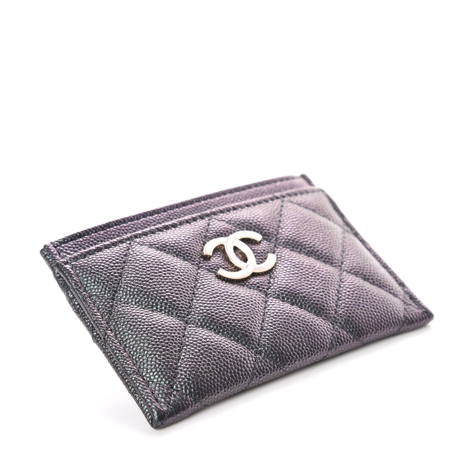 Chanel Iridescent Caviar Quilted Card Holder Black 4 of 9