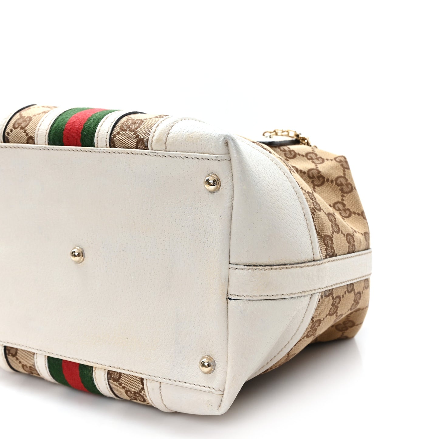 Monogram Web Treasure Boston Tote Off White