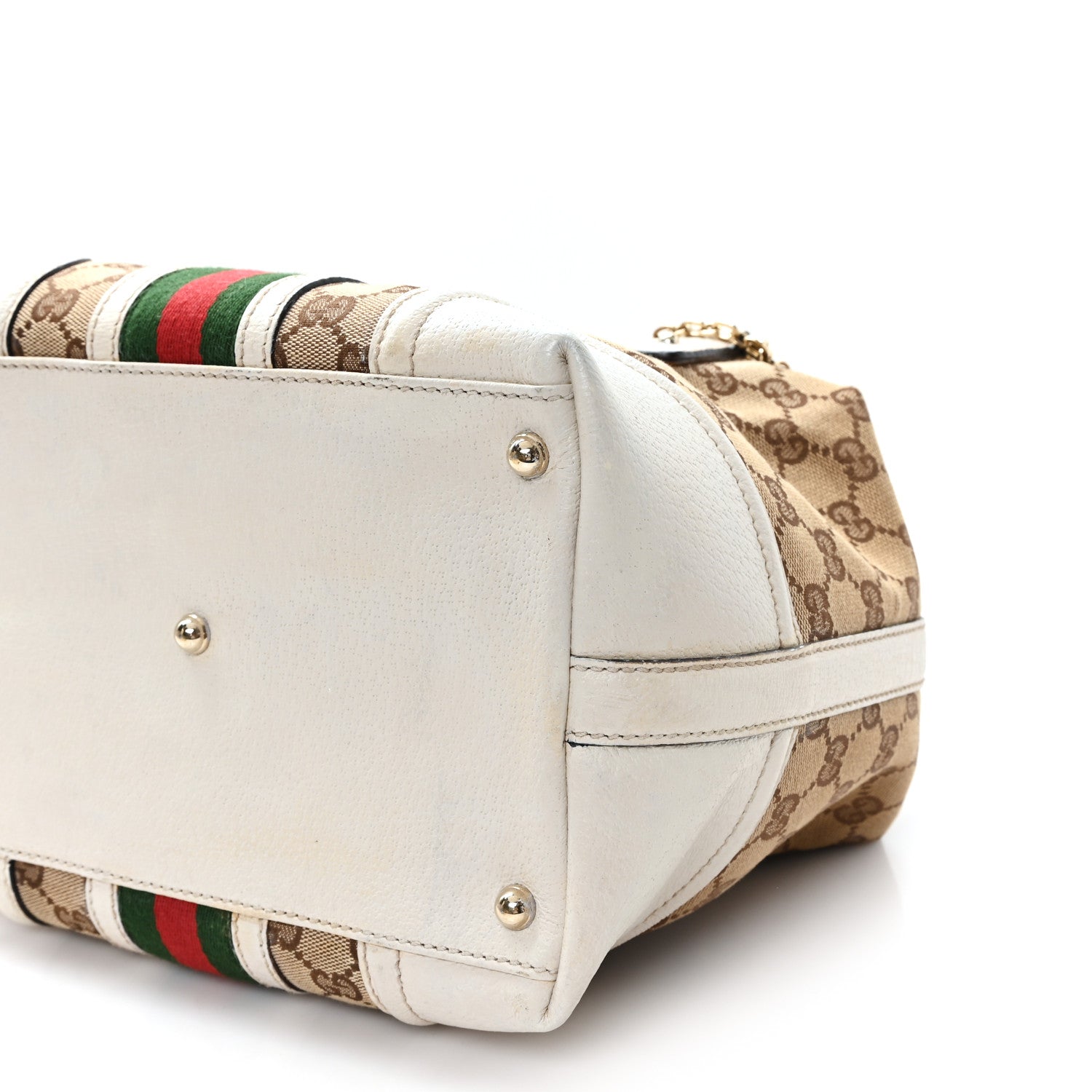 Gucci Monogram Web Treasure Boston Tote Off White 10 of 10