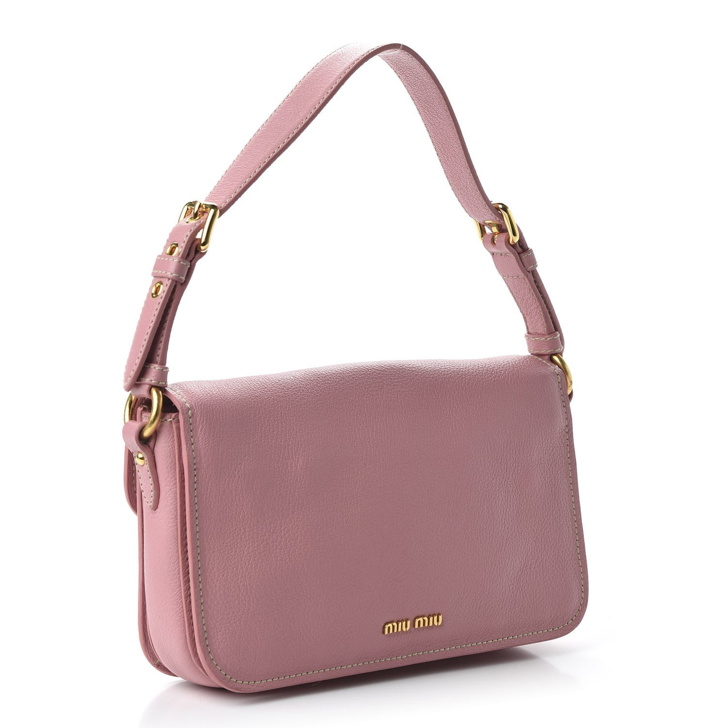 Goatskin Madras Shoulder Bag Rosa