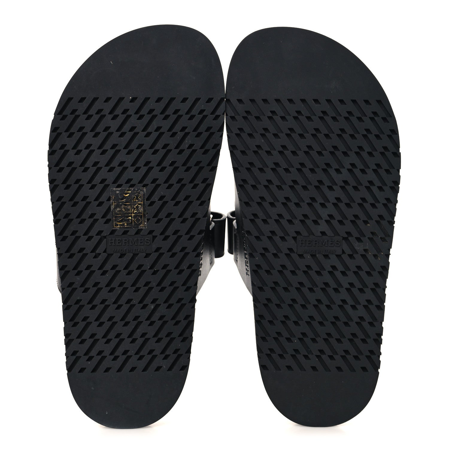 Hermes Calfskin Womens Chypre Sandals 36.5 Black 6 of 10