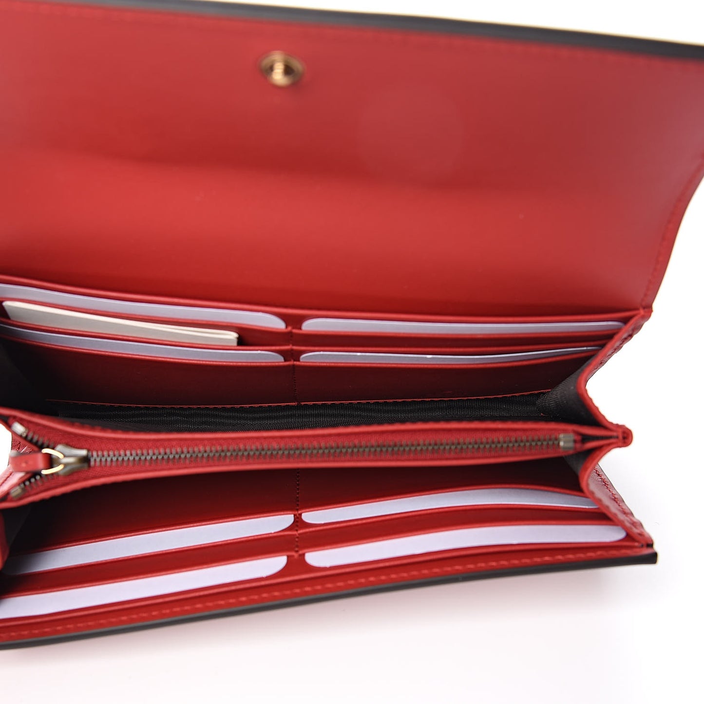 Calfskin Queen Margaret Flap Wallet Blue Agata Hibiscus Red Mystic White
