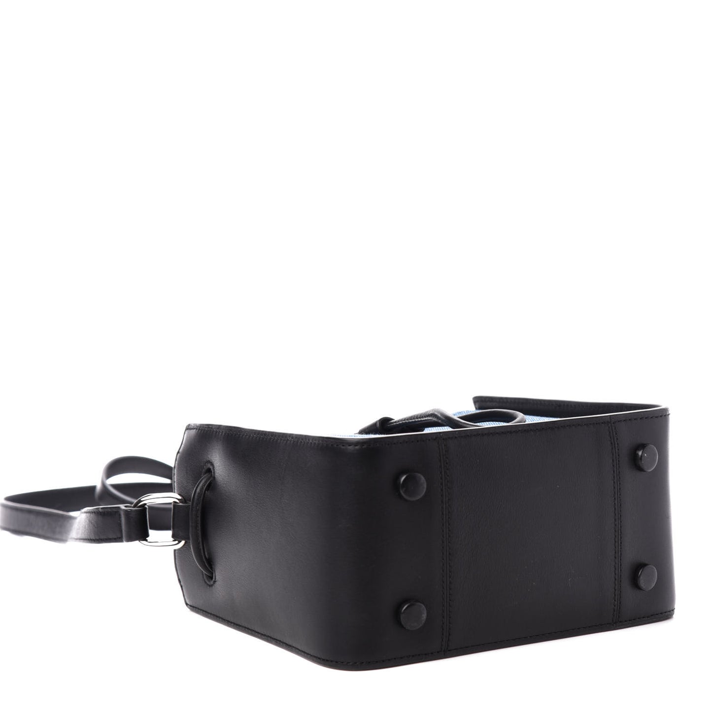 3.1 Denim Smooth Calfskin Mini Soleil Bucket Bag Blue Black