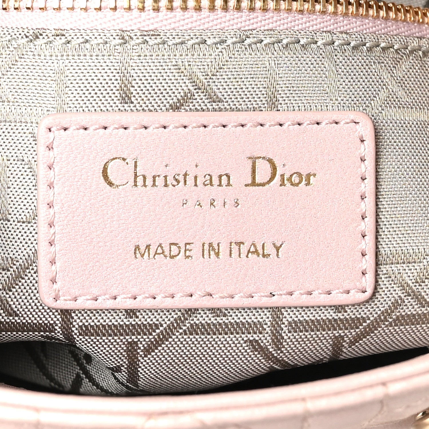 Christian Dior Lambskin Cannage Mini Lady Dior Rose Clair 6 of 11