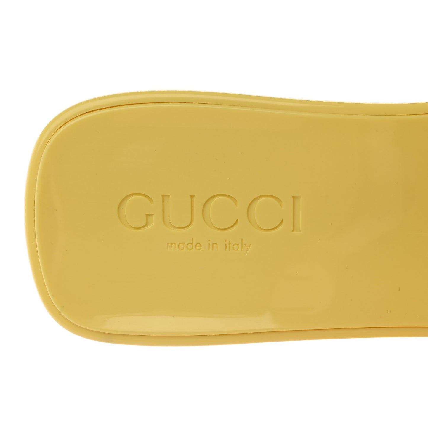 Rubber Gucci Logo Womens Platform 20/60mm Slide Sandals 36 Banana