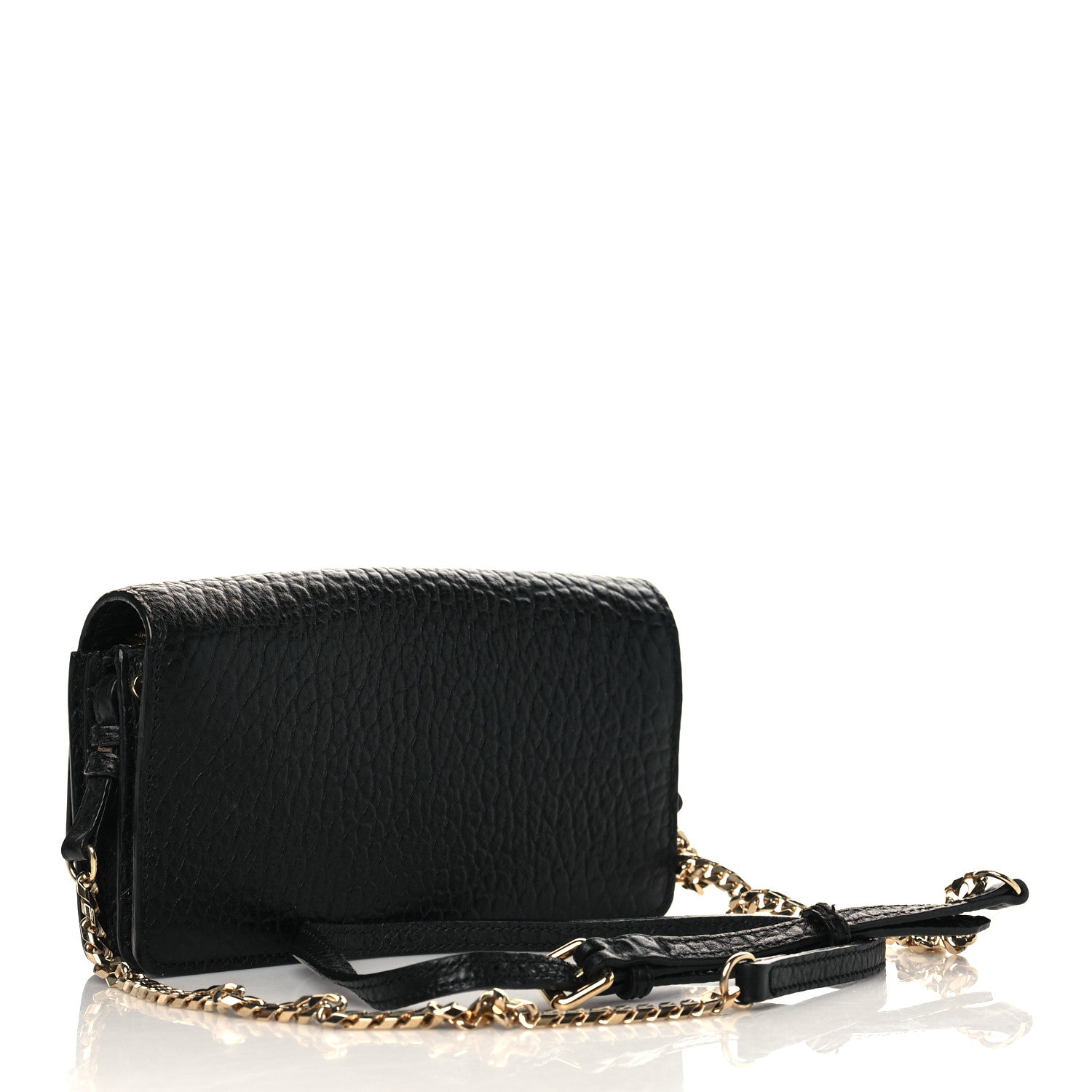 Burberry Signature Grain Small Madison Chain Clutch Black 3 of 6