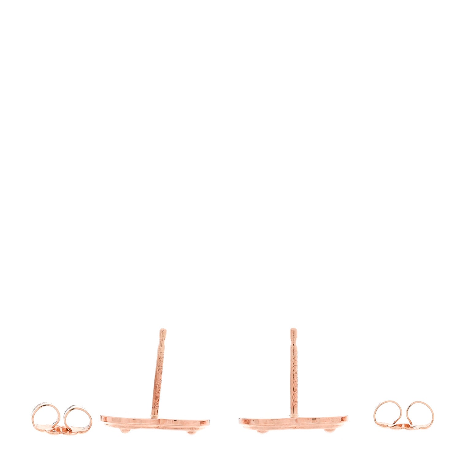 Tiffany 18K Rose Gold Return To Tiffany Love Heart Earrings 3 of 6