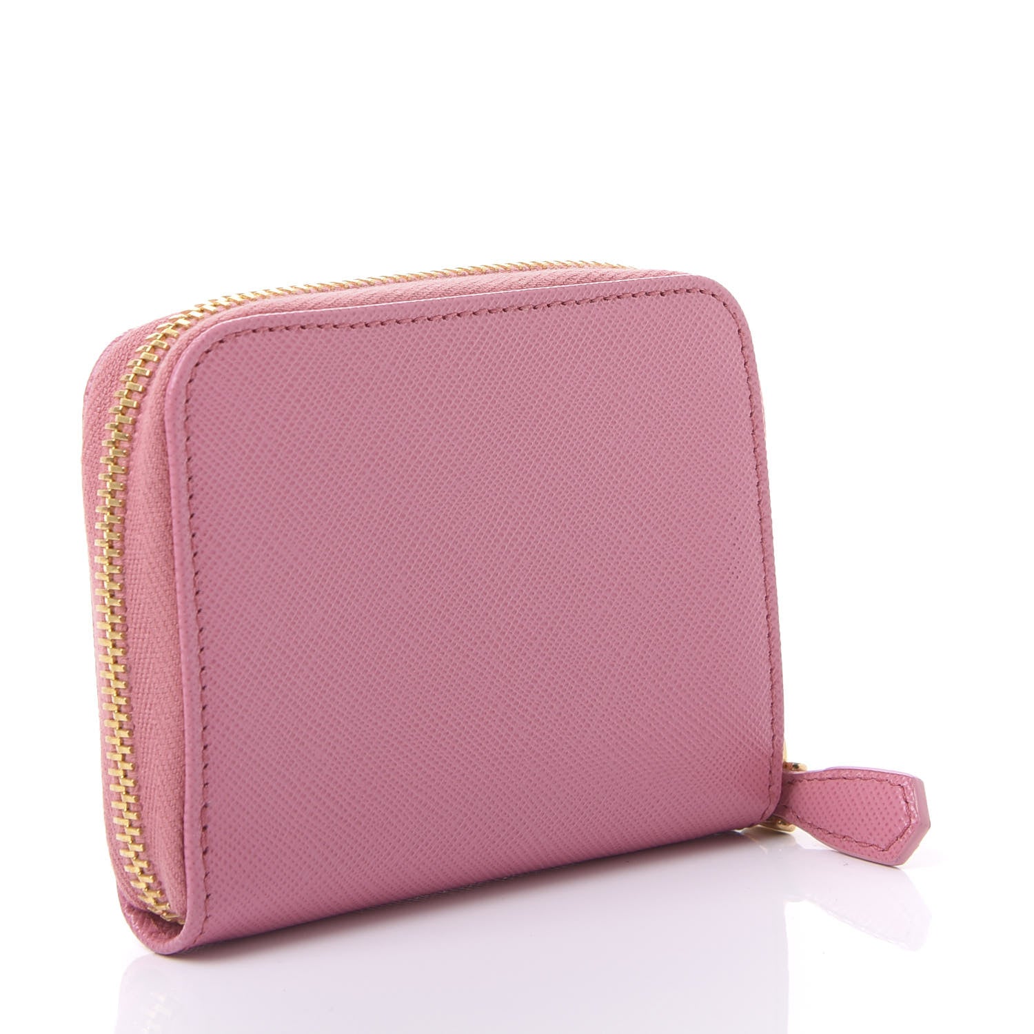Prada Saffiano Metal Zip Coin Purse Geranio 4 of 11