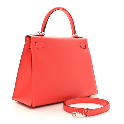 Hermes Epsom Kelly Sellier 28 Rouge Tomate 3 of 10