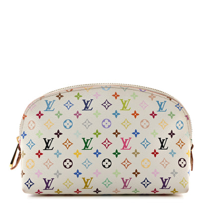 Louis Vuitton Monogram Multicolor Cosmetic Pouch White Litchi 1 of 7