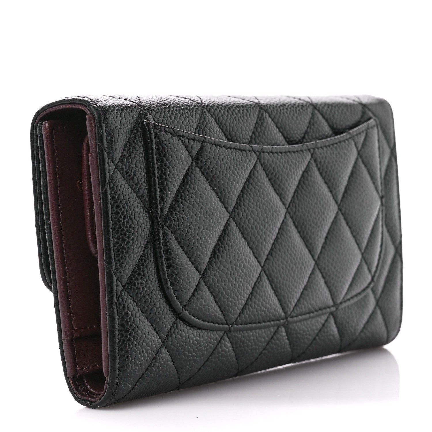 Chanel Caviar Quilted Large Flap Wallet Black 3 of 17