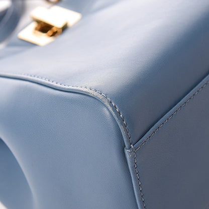 Fendi Nappa Mini Peekaboo Iconic Satchel Blue 13 of 15