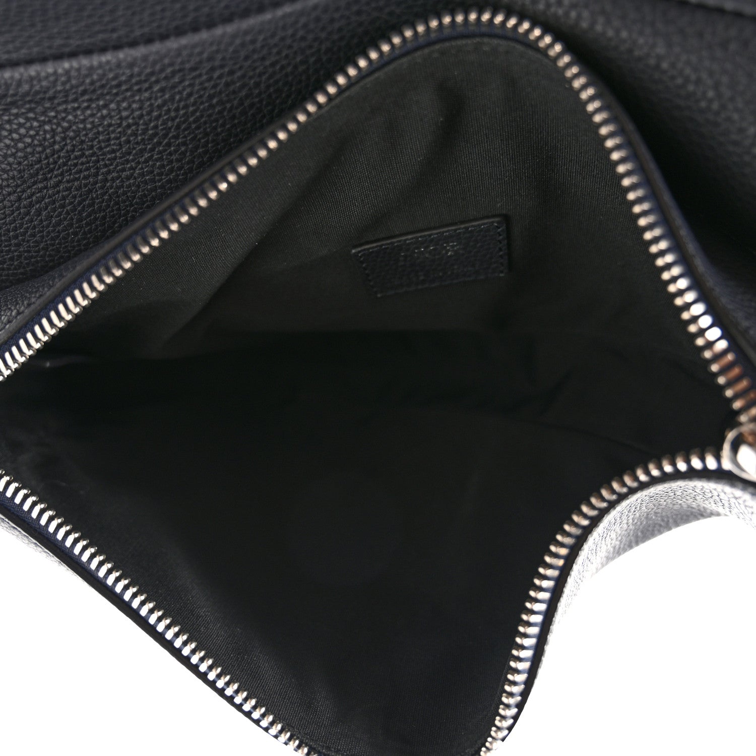 Christian Dior Grained Calfskin Kim Jones Saddle Bag Navy Blue 5 of 9