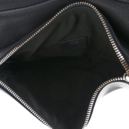 Christian Dior Grained Calfskin Kim Jones Saddle Bag Navy Blue 5 of 9