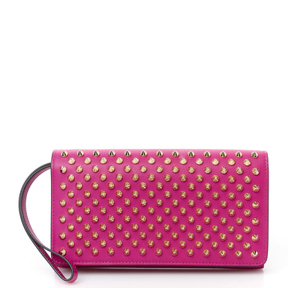 Christian Louboutin Calfskin Macaron Spiked Flap Wallet Indian Rose 1 of 11