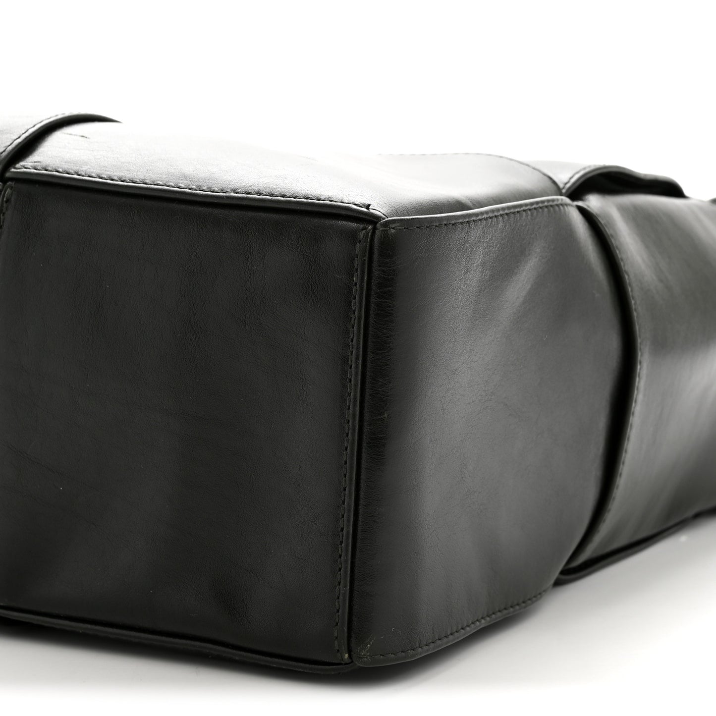 Paper Calfskin Maxi Intrecciato Large Arco Tote Dark Green