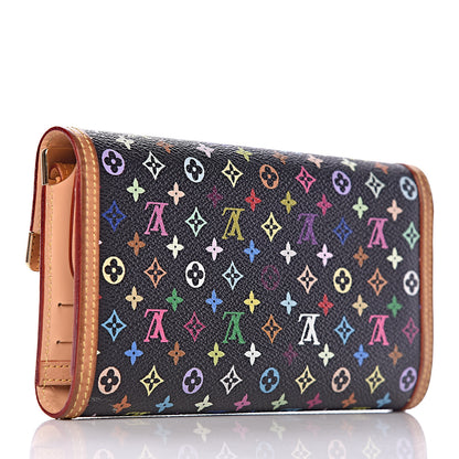 Louis Vuitton Monogram Multicolor Porte Tresor International Wallet Black 3 of 12