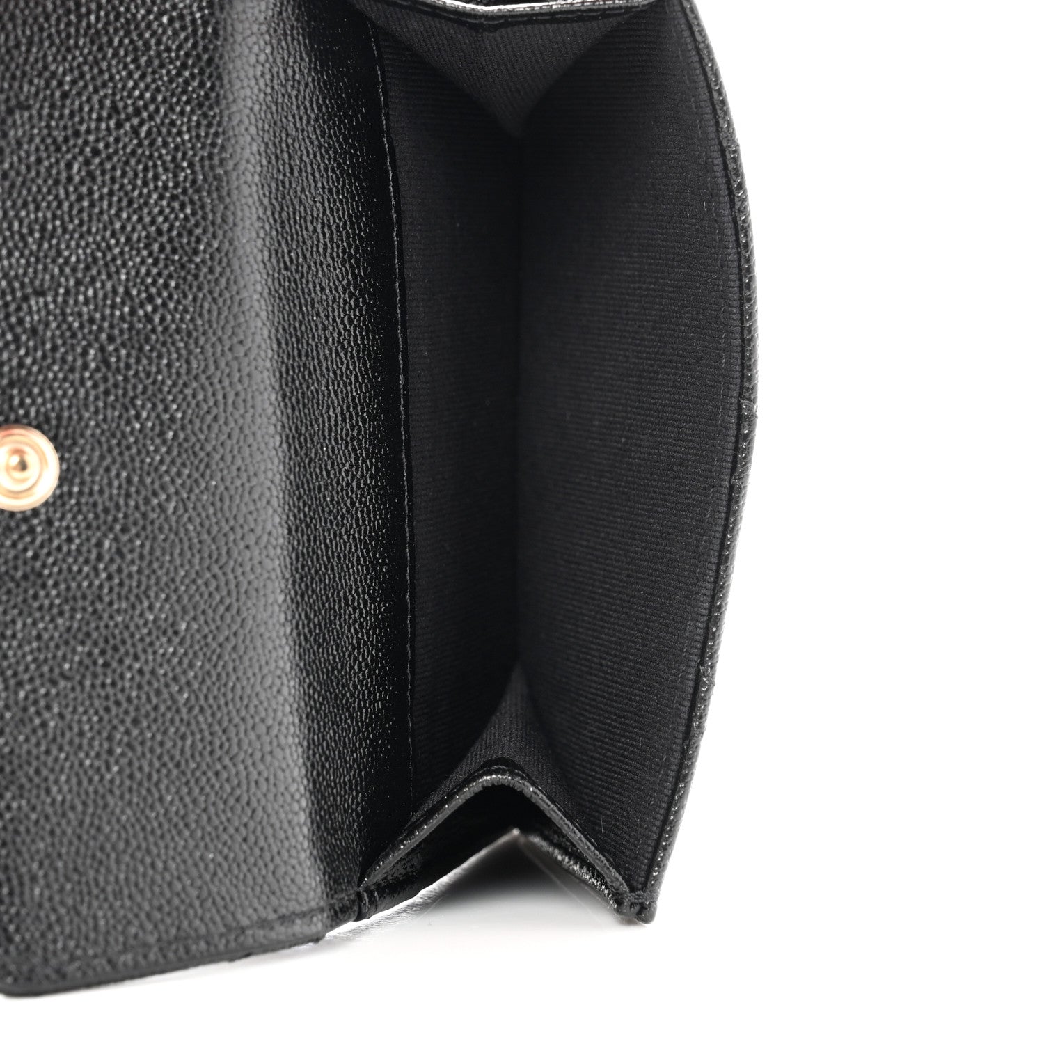 Chanel Caviar Quilted Studded CC Double Flap Wallet Black 6 of 14