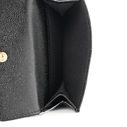 Chanel Caviar Quilted Studded CC Double Flap Wallet Black 6 of 14