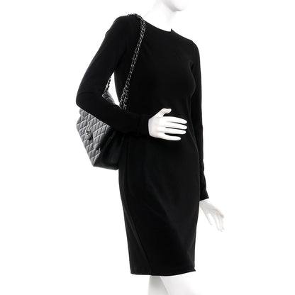 Chanel Caviar Quilted Jumbo Double Flap Black 3 of 9