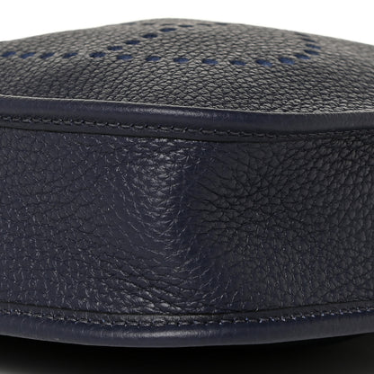 Hermes Taurillon Clemence Amazone Sangle Cavale Evelyne TPM Bleu Nuit Bleu Encre Cuivre 9 of 11