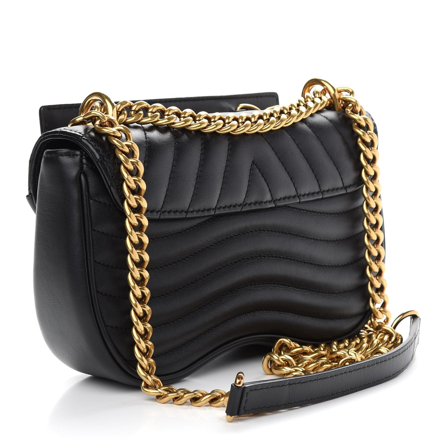 Calfskin New Wave Chain PM Black