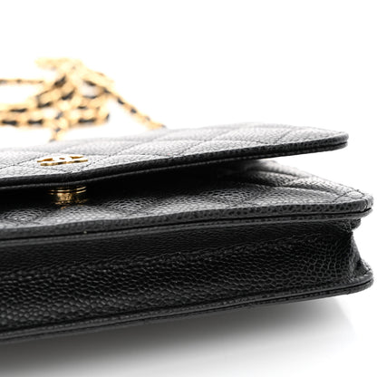Chanel Caviar Quilted Wallet on Chain WOC Black 12 of 14
