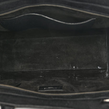 Saint Laurent Grained Calfskin Small Cabas Rive Gauche Black 5 of 12