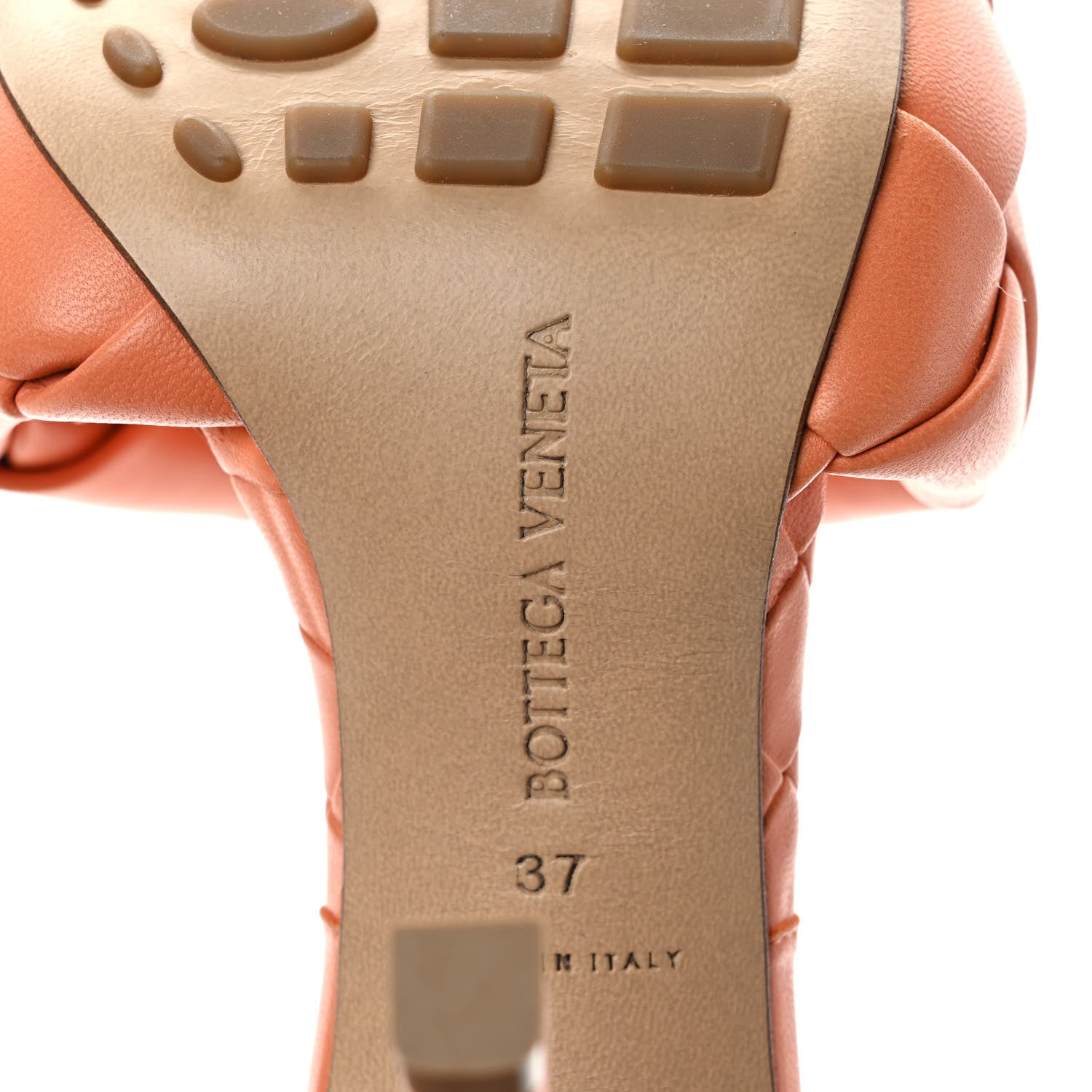 Bottega Veneta Nappa Maxi Intrecciato Lido Mule Sandals 37 Papaya 6 of 8