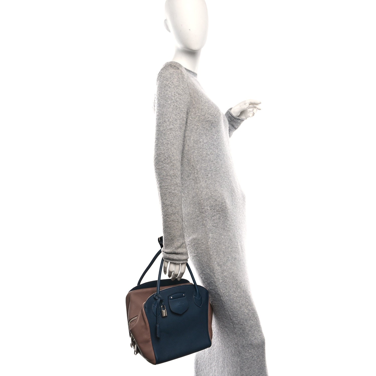 Louis Vuitton Veau Ecorce Haute Maroquinerie Milaris Blue Marine Vison 2 of 9
