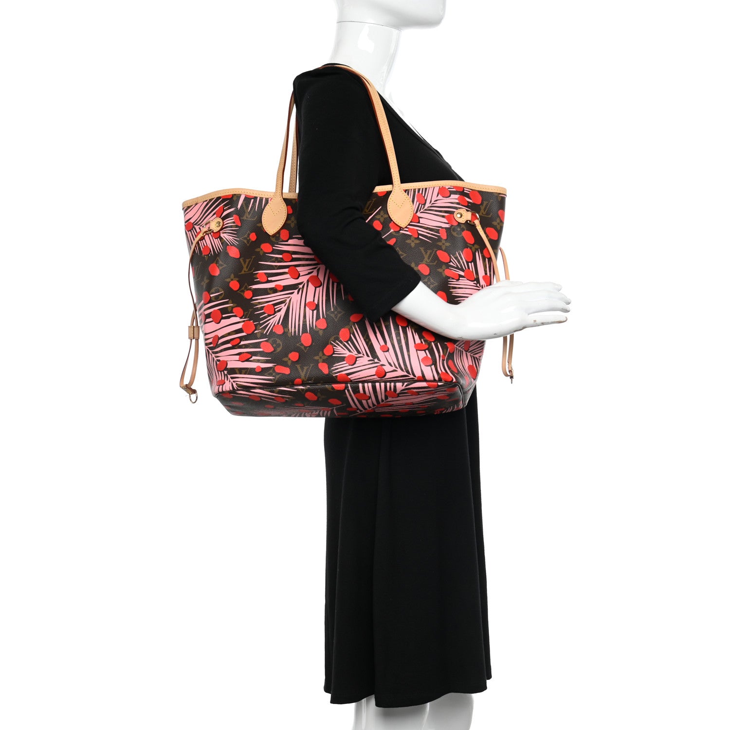 Louis Vuitton Monogram Jungle Dots Neo Neverfull MM Sugar Pink Poppy 2 of 14