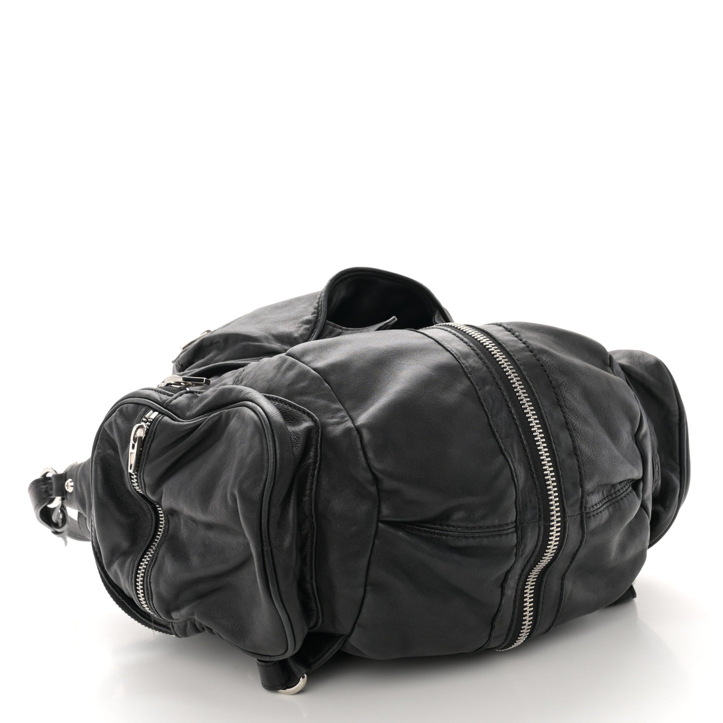 Lambskin Marti Backpack Bag Washed Black Rhodium Hardware
