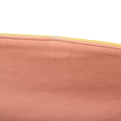 Chanel Lambskin Quilted Medium Double Flap Yellow 8 of 20