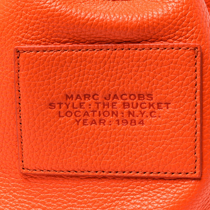 Marc Jacobs Grained Calfskin The Bucket Bag Orange 7 of 8