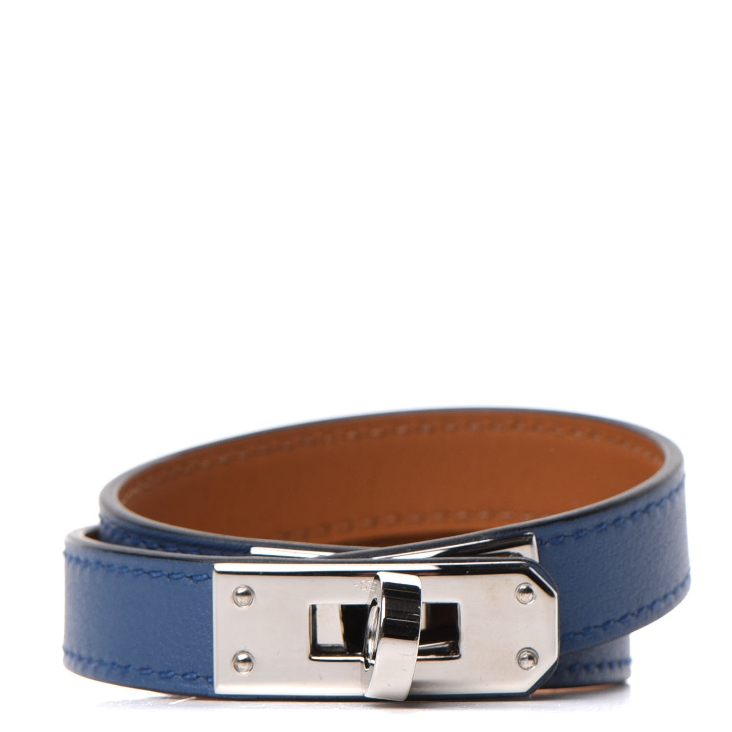 Hermes Swift Kelly Double Tour Bracelet S Bleu Agate 1 of 5