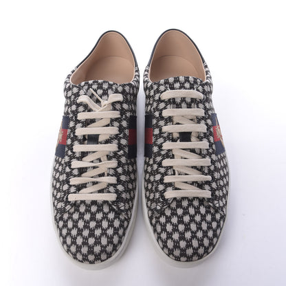 Gucci Jacquard Bee Embroidered Mens Ace Sneakers 12 Black Ivory 5 of 11